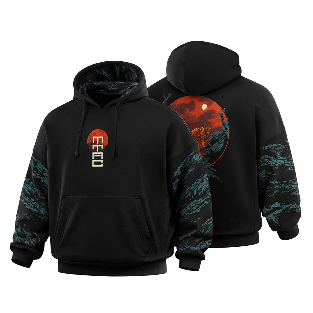 Hoodie Two Samurai Oversize Cotton Hard