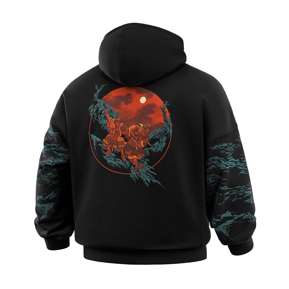 Hoodie Two Samurai Oversize Cotton Hard