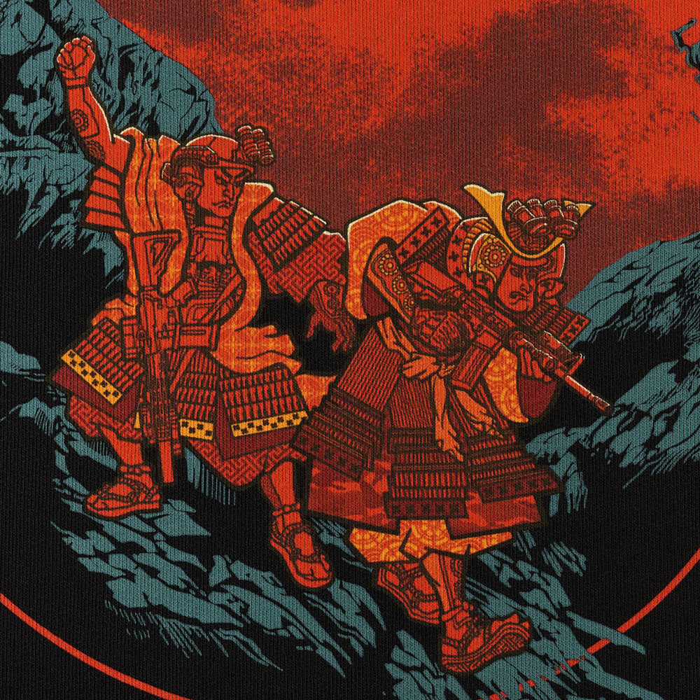 Hoodie Two Samurai Oversize Cotton Hard