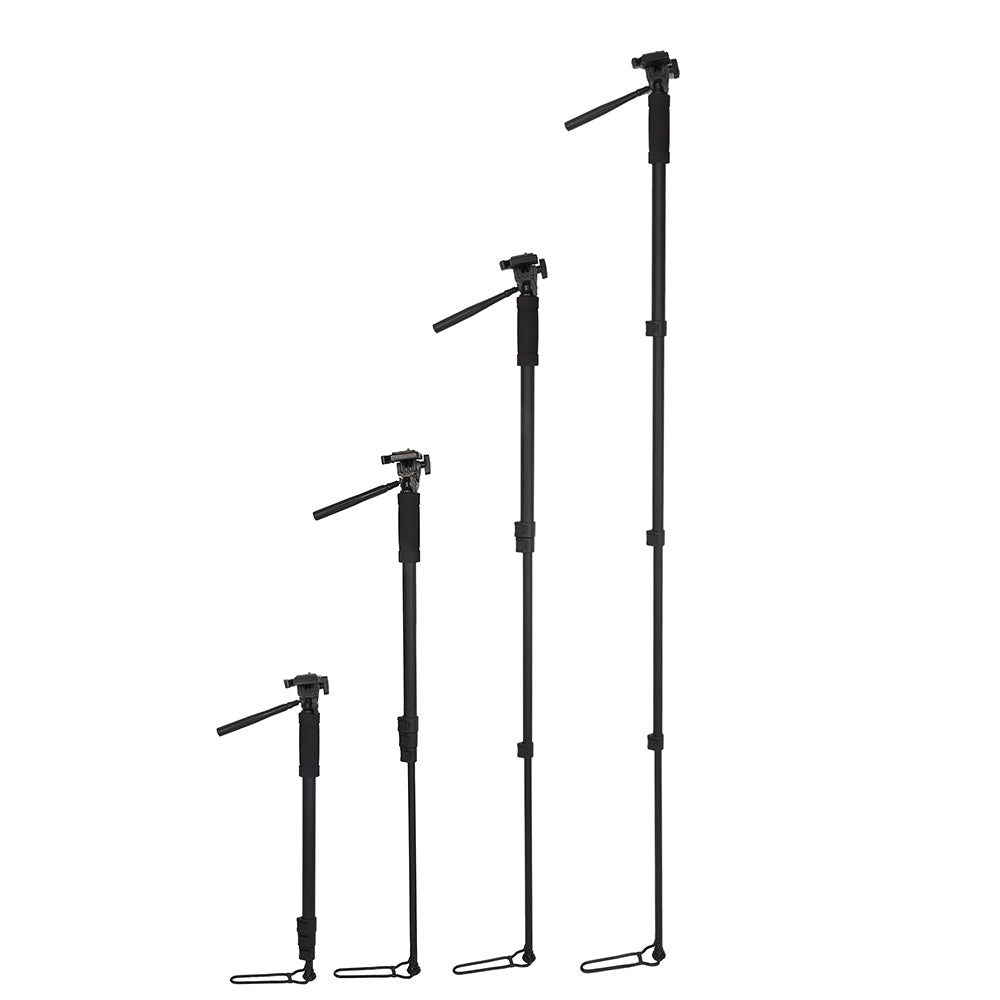 Falcon Eyes Eenbeenstatief + 3 weg kop MP-3  4 Secties 178 cm
