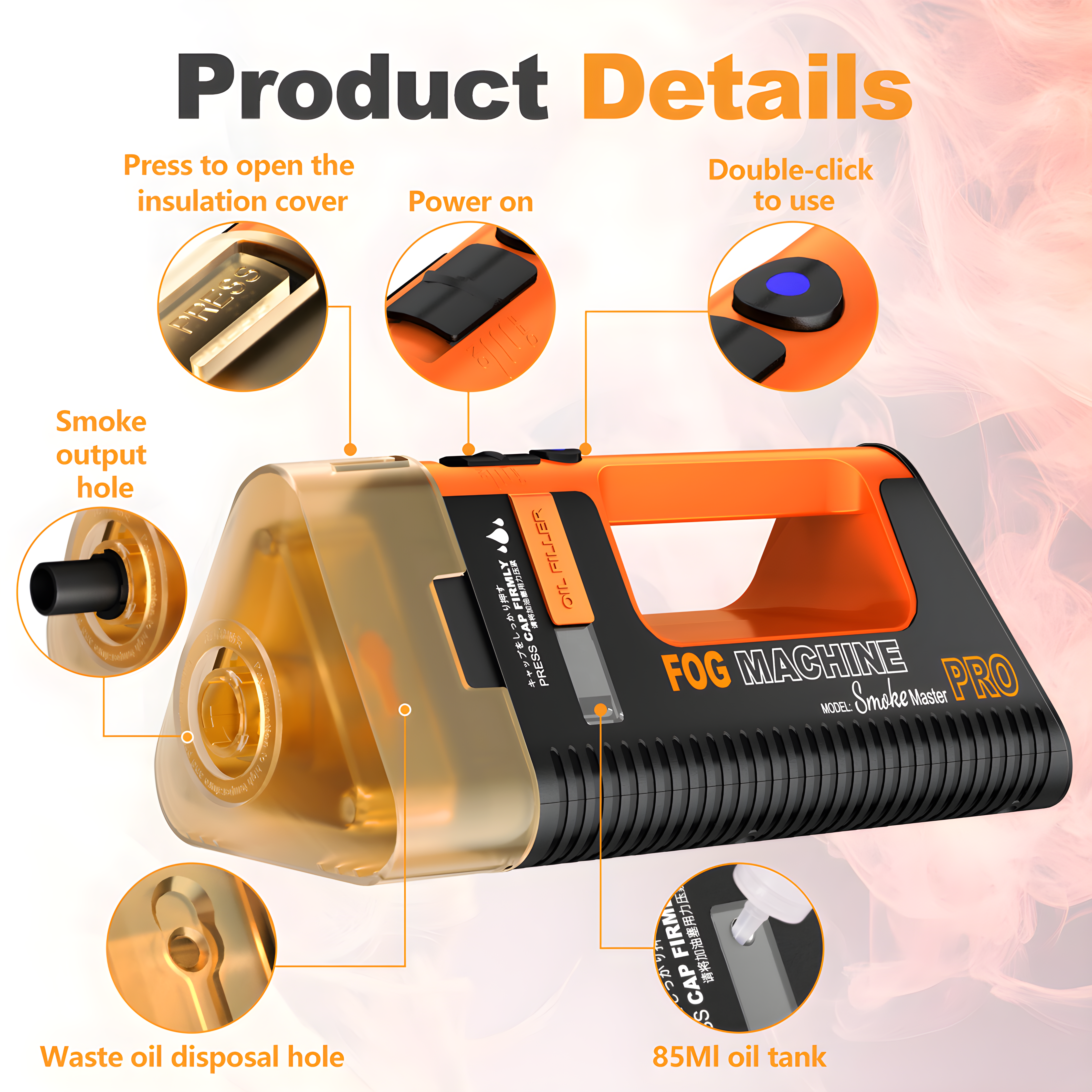 Lensgo Tragbare Nebelmaschine Smoke Master Pro