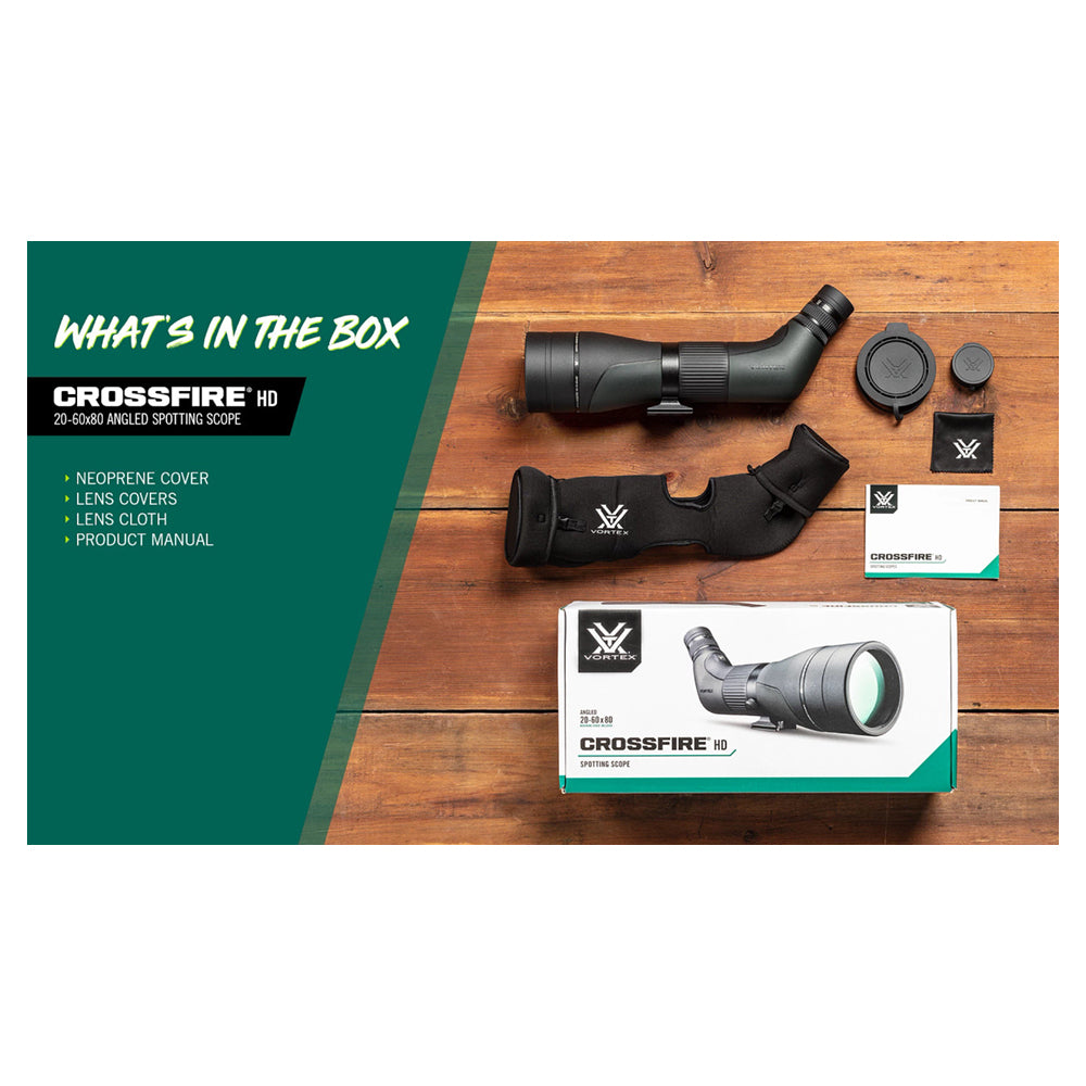 Vortex Crossfire HD 20-60x80 Spotting Scope Recht