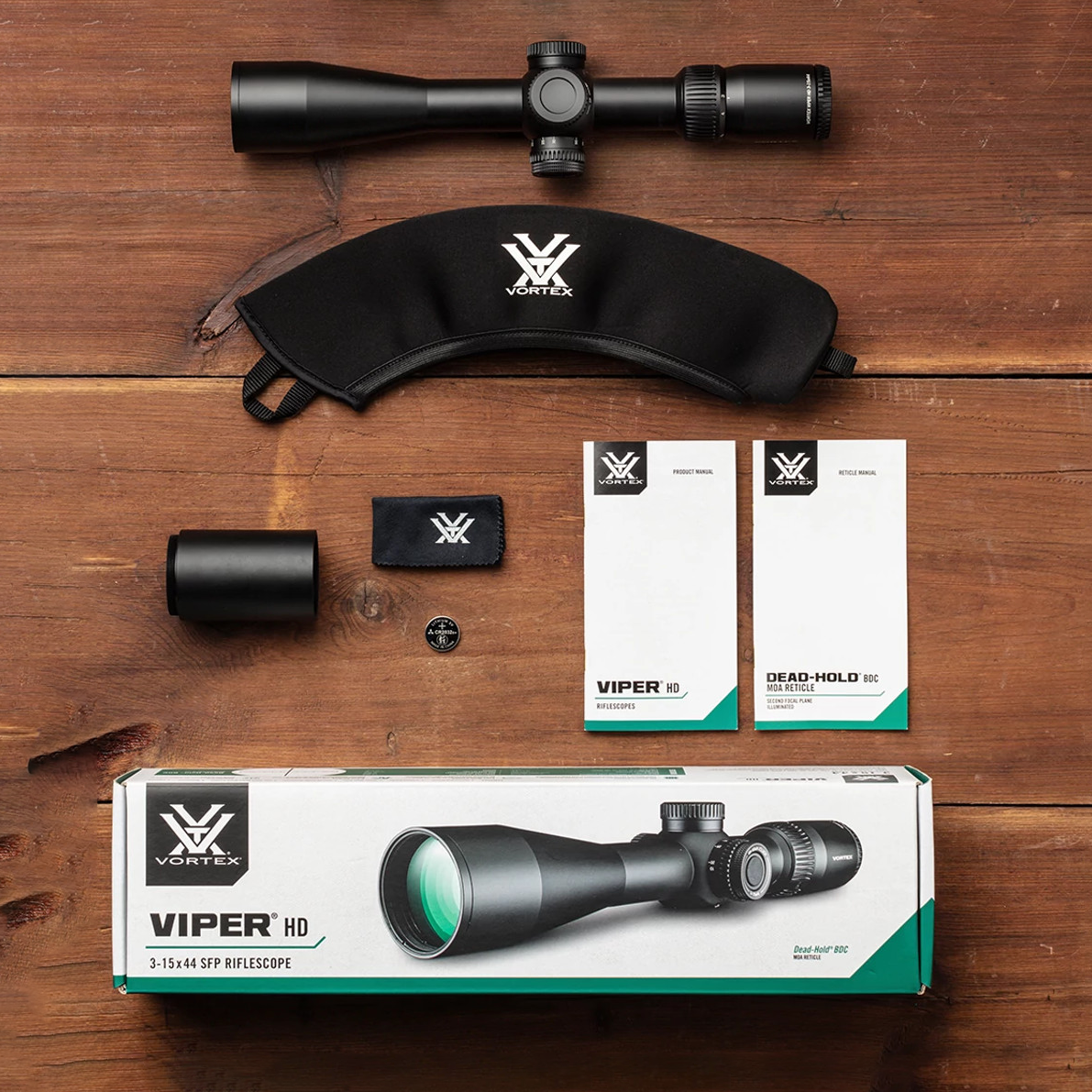 Vortex Viper HD 3-15x44 SFP Richtkijker, Dead-Hold BDC Dradenkruis (MOA)