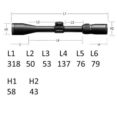 Vortex Diamondback 3,5-10x50 Richtkijker, Dead-Hold BDC Dradenkruis (MOA)