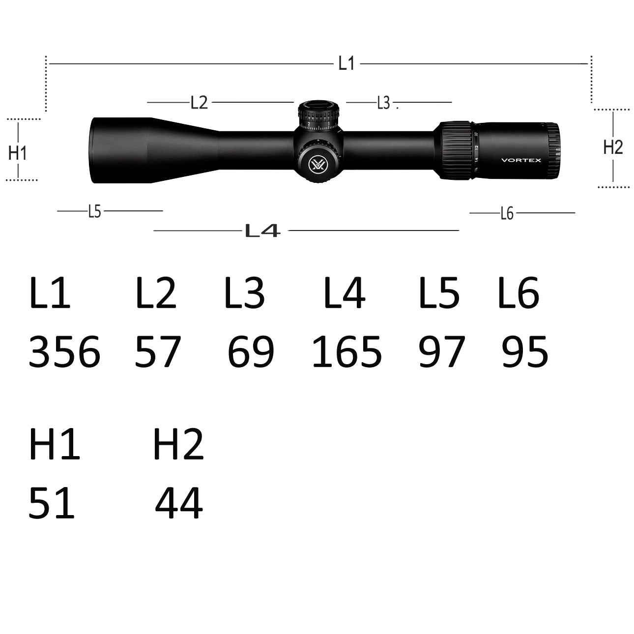 Vortex Diamondback Tactical 4-16x44 FFP Richtkijker, EBR-2C Dradenkruis (MRAD)