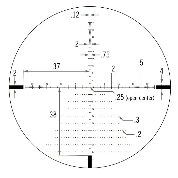 Vortex Diamondback Tactical 6-24x50 FFP Richtkijker, EBR-2C Dradenkruis (MOA)