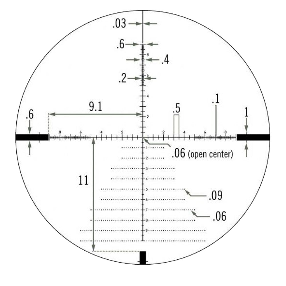 Vortex Diamondback Tactical 6-24x50 FFP Richtkijker, EBR-2C Dradenkruis (MRAD)