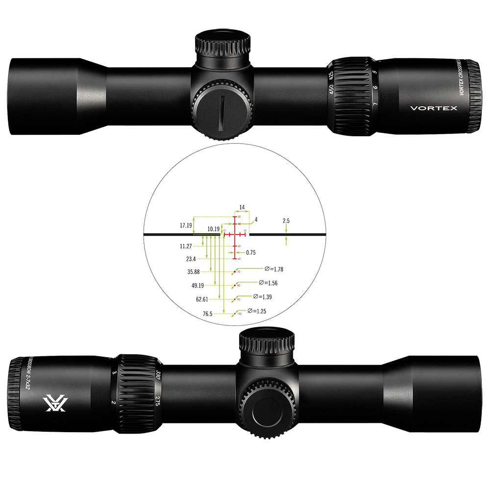 Vortex Richtkijker Crossfire II 2-7x32 Crossbow Kit SFP, XBR-2 (MOA)