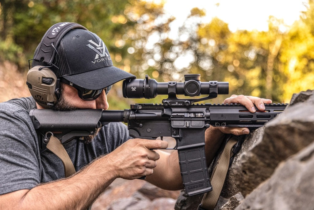 Vortex Richtkijker Strike Eagle 1-10x24 FFP, EBR-8 (MRAD)