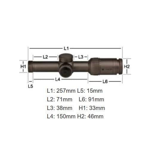 Vortex Razor HD Gen II-E 1-6x24 Richtkijker, VMR-2 Dradenkruis (MRAD)