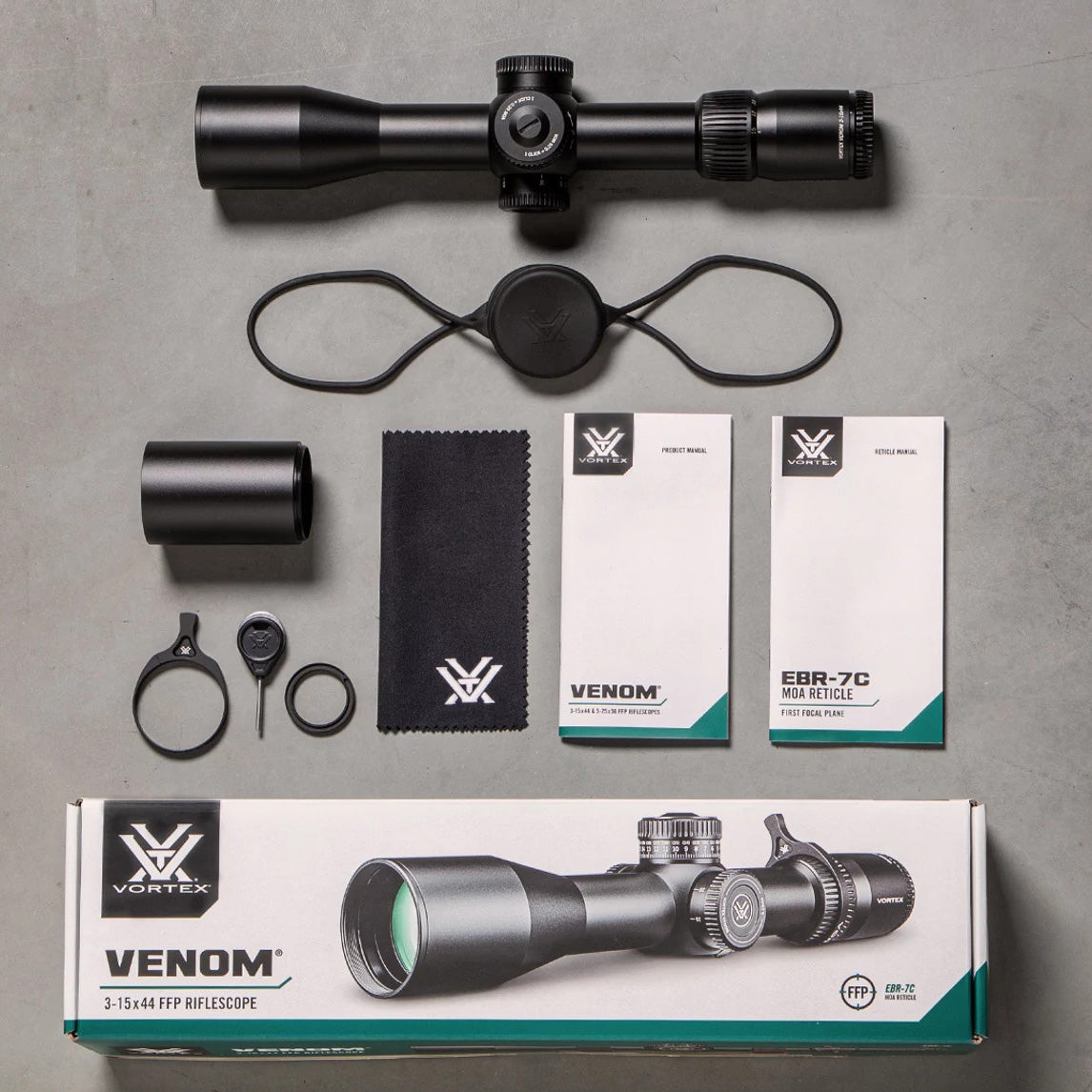 Vortex Richtkijker Venom 3-15x44 FFP, EBR-7C (MRAD)