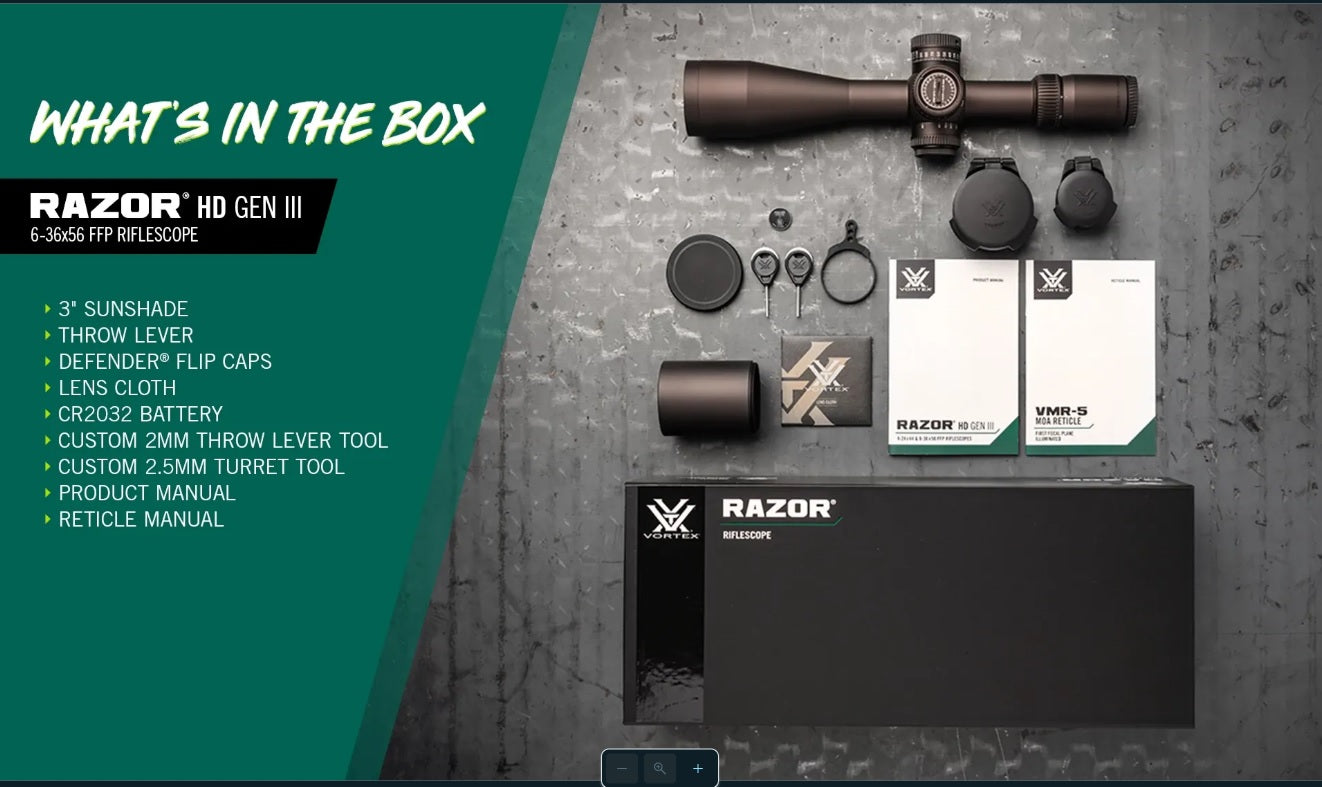 Vortex Richtkijker Razor HD GEN III 6-36x56 FFP, VMR-5 MOA