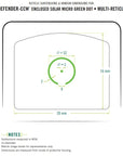 Vortex Enclosed Solar Mico Green Dot Defender-CCW 3 MOA