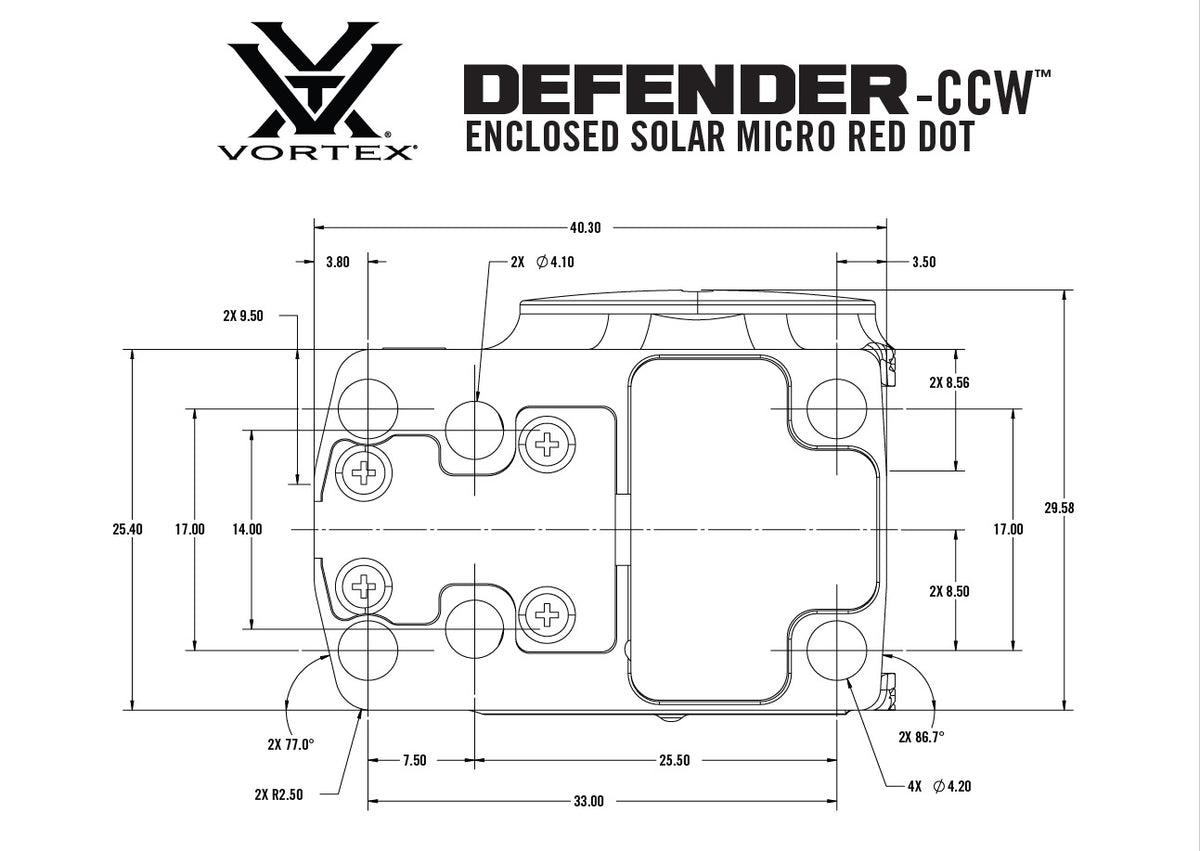 Vortex Enclosed Solar Mico Green Dot Defender-CCW 3 MOA