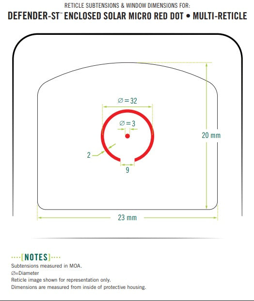 Vortex Enclosed Solar Mico Red Dot Defender-CCW 3 MOA Tan