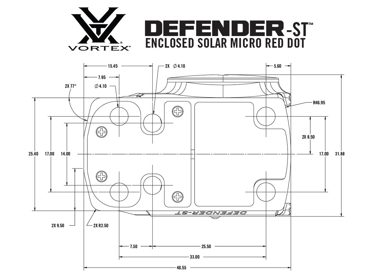 Vortex Enclosed Solar Micro Red Dot Defender-ST 3 MOA Tan
