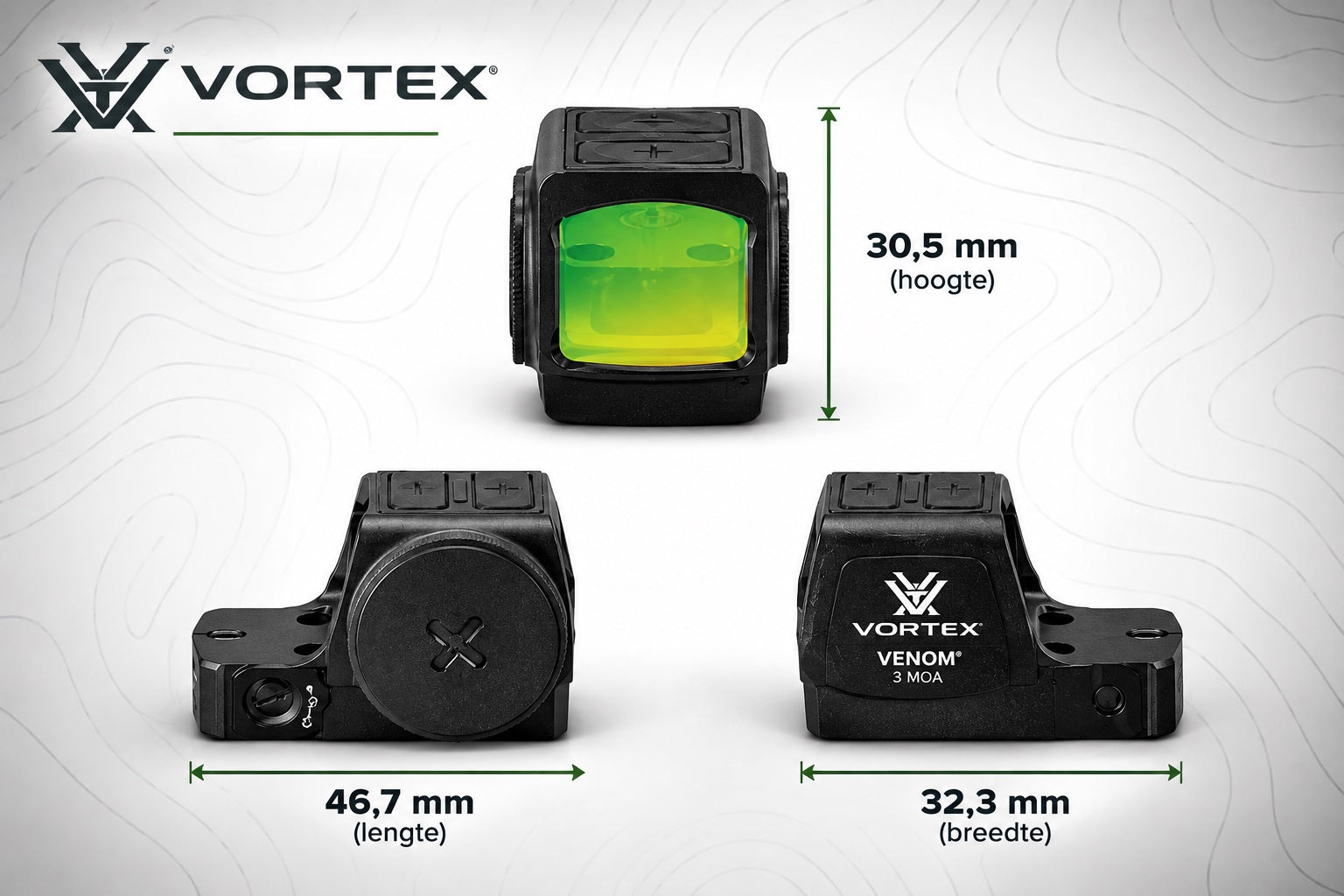 Vortex Green Dot Venom Enclosed 3 MOA