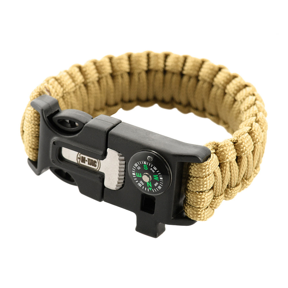 M-Tac Armband Paracord mit Geschnitzten Funken,Kompas Pfeife
