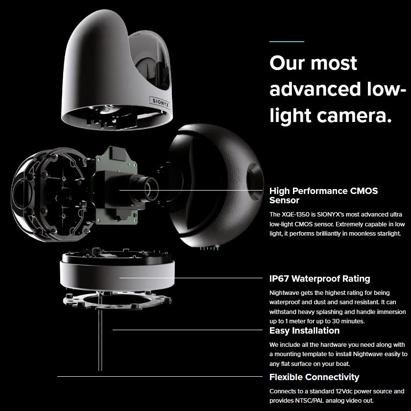 SiOnyx Nightwave Maritime Full-Color Night Vision Camera
