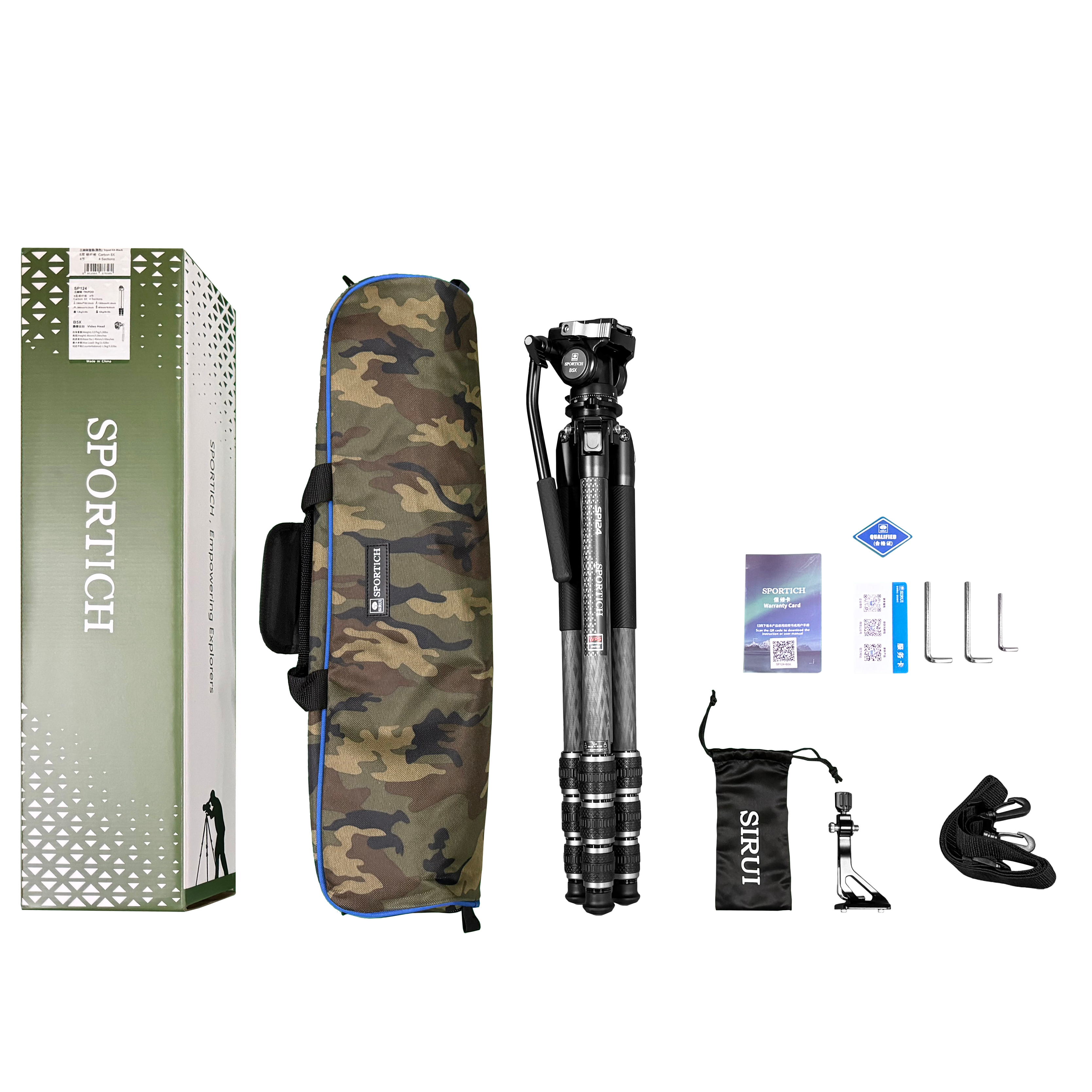 Sirui Sportich Carbon Tripod SP124+B5X