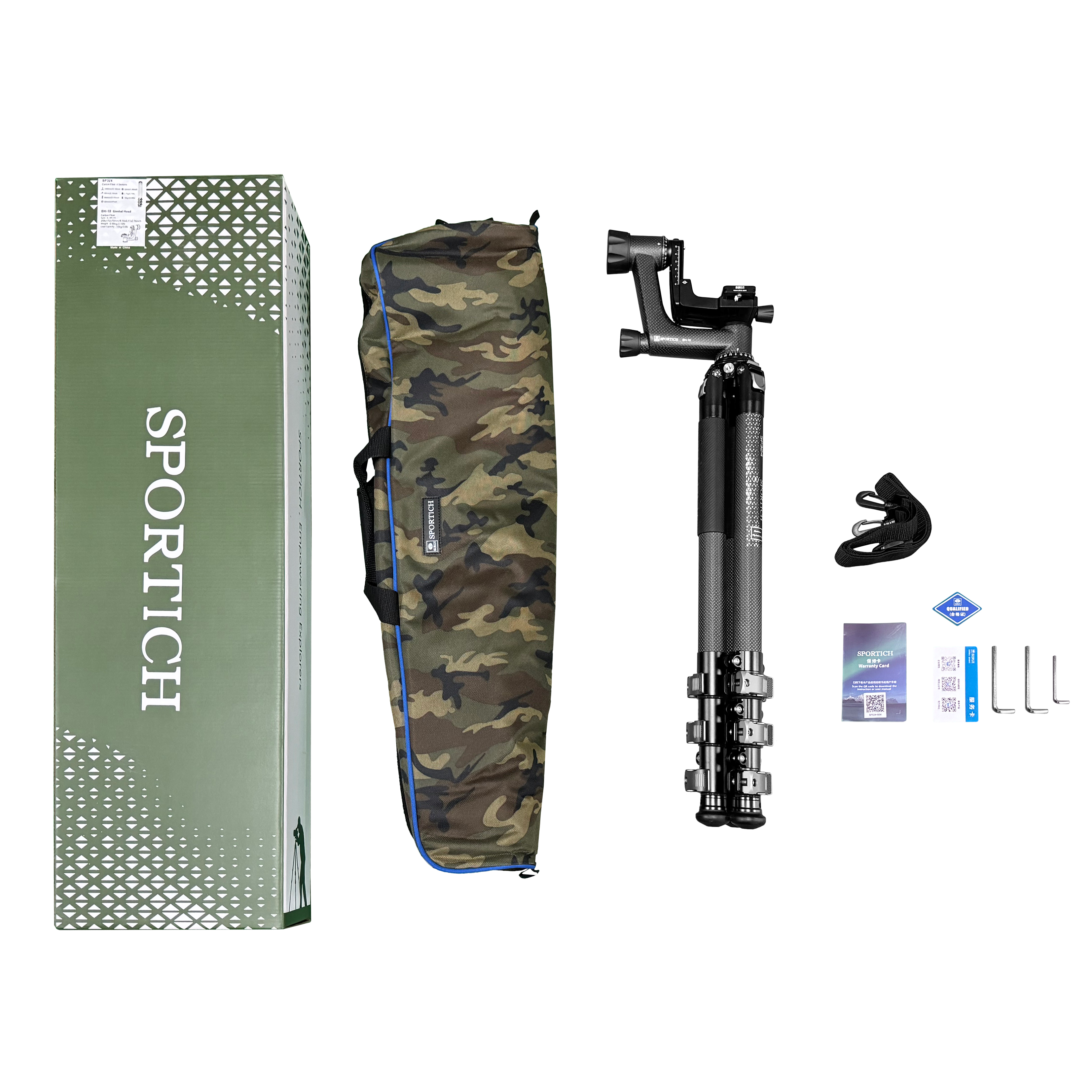 Sirui Sportich Carbon Statief SP324+BH-10