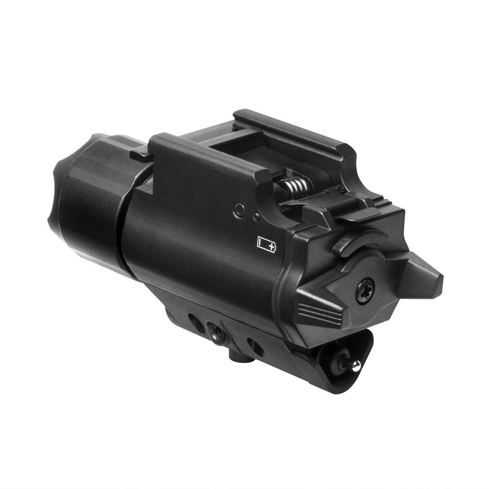 NC Star Weapon Mounted Light 200L, with Green Laser - Quick Release Mount