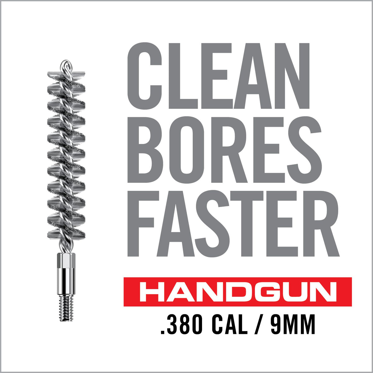 Real Avid Bore-Max Speed Brush Handgun - .380/9mm - 8/32" Thread
