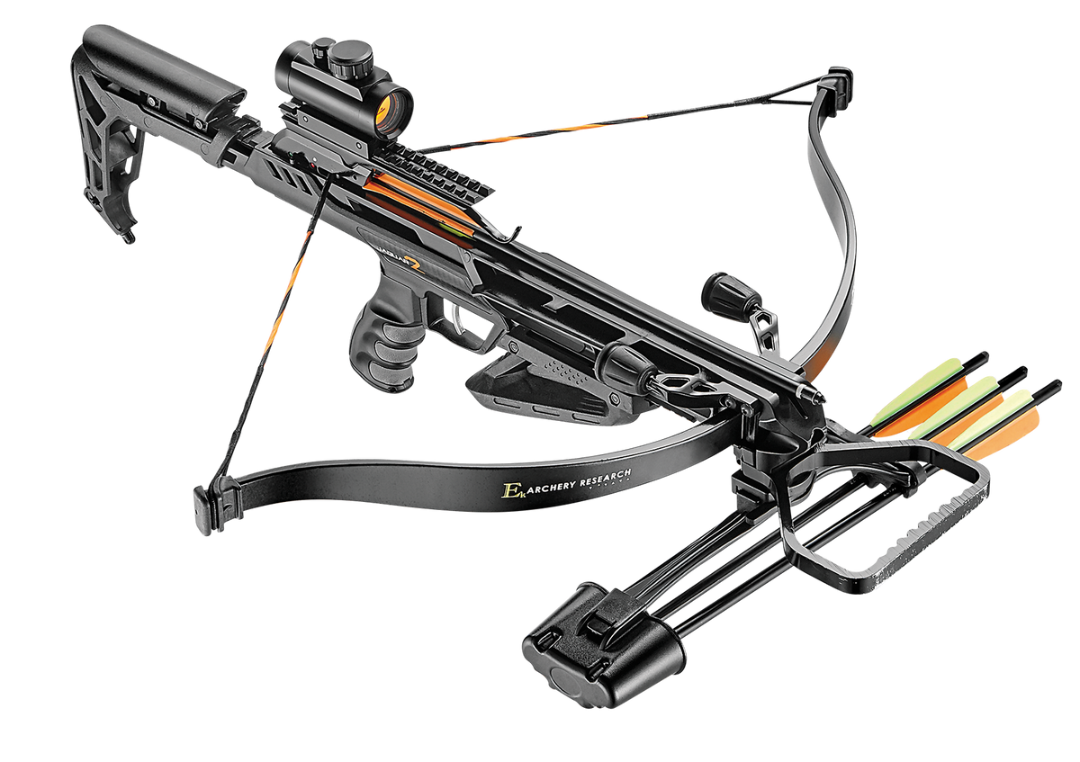 EK Archery Jag 2 Pro Black 175lbs, Red-Dot, cocking rope, string stopper, 3 bolt quiver, 3x20" Aluminium bolts (2219)