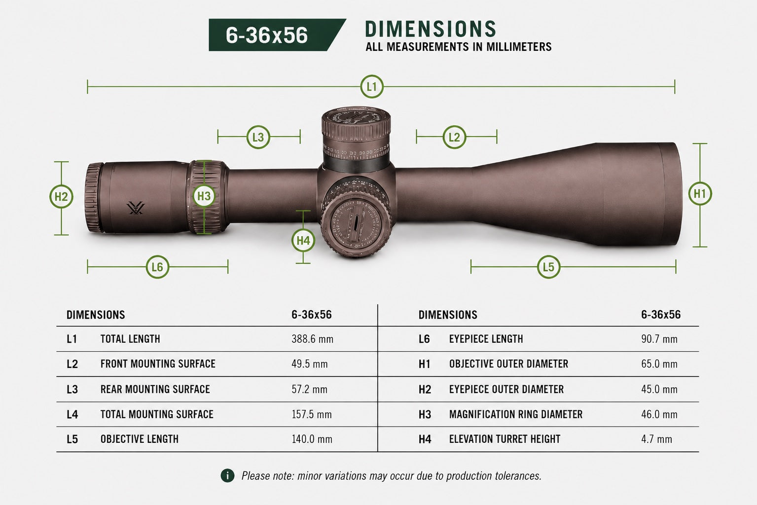 Vortex Richtkijker Razor HD GEN III 6-36x56 FFP, VMR-5 MRAD