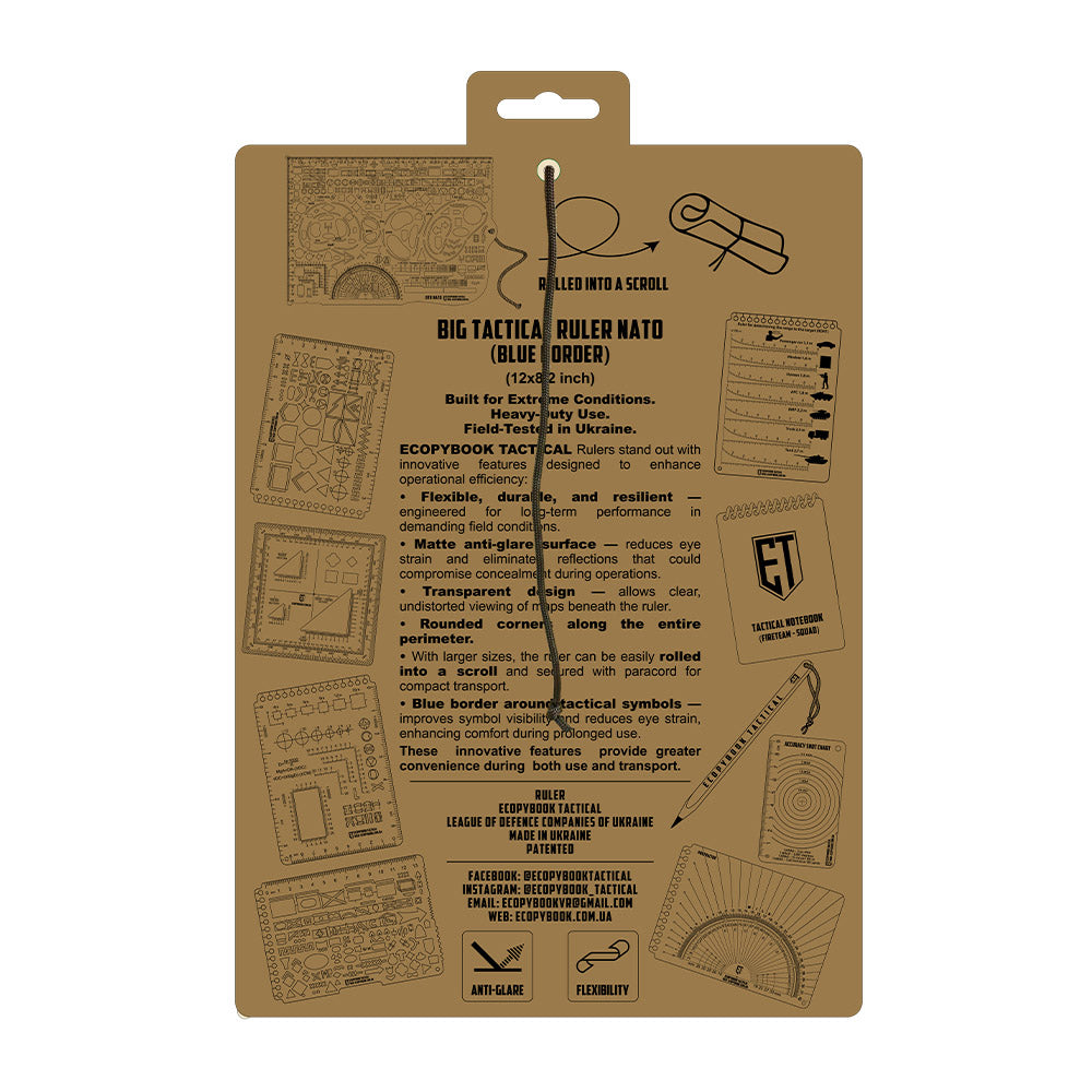 Ecopybook Big Tactical Ruler NATO Blue - Image 3