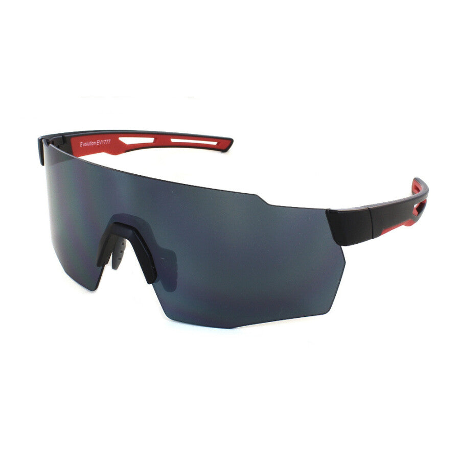 Evolution Rapide (Grey) Black &amp; Red Temples- Grey Lens