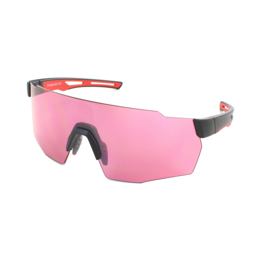 Evolution Rapide (Rose) Black &amp; Red Temples- Rose Lens