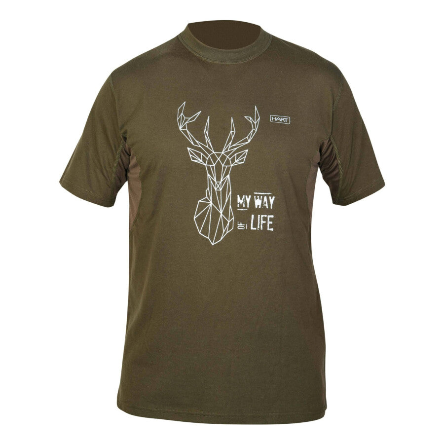 Hart Branded T-Shirt Deer, Green