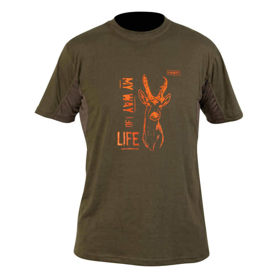 Hart Branded T-Shirt Roe Deer, Green