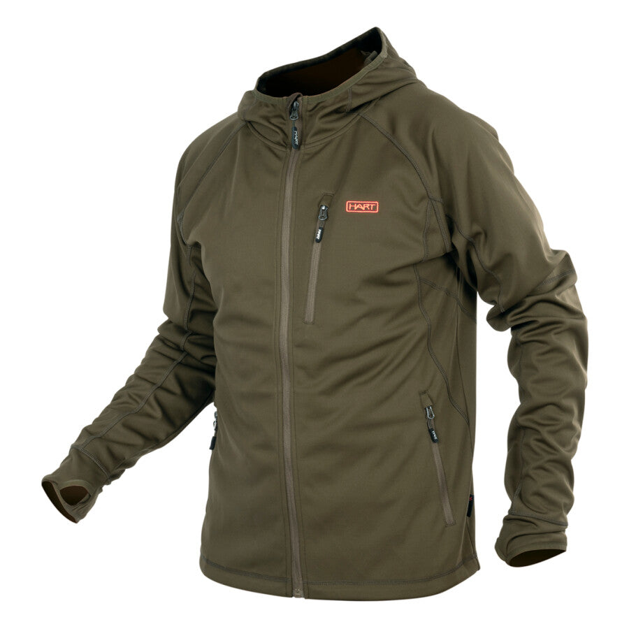 Hart Mens Hoodie Jacket Stilk-HXT, Dark Olive