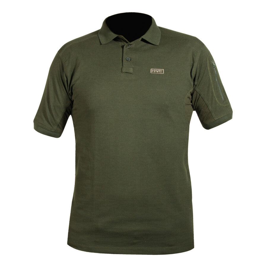 Hart Mens Polo Ivory, Dark Olive