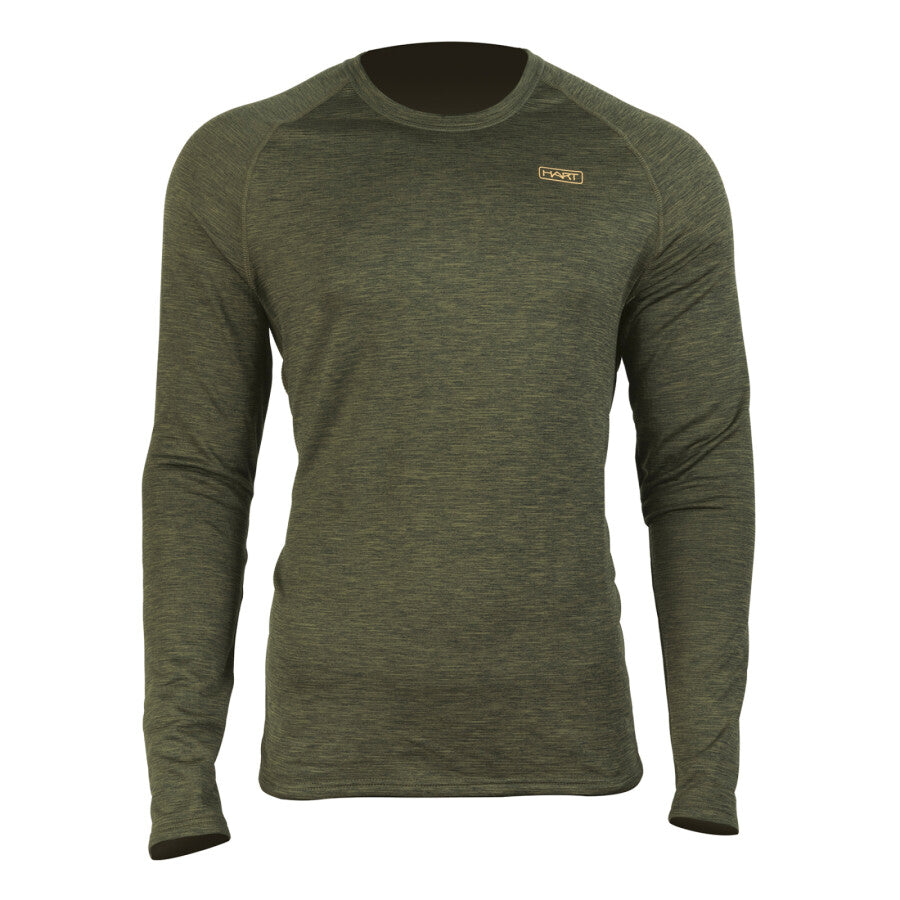 Hart Mens Undershirt Longsleeve Trail-L, Dark Olive