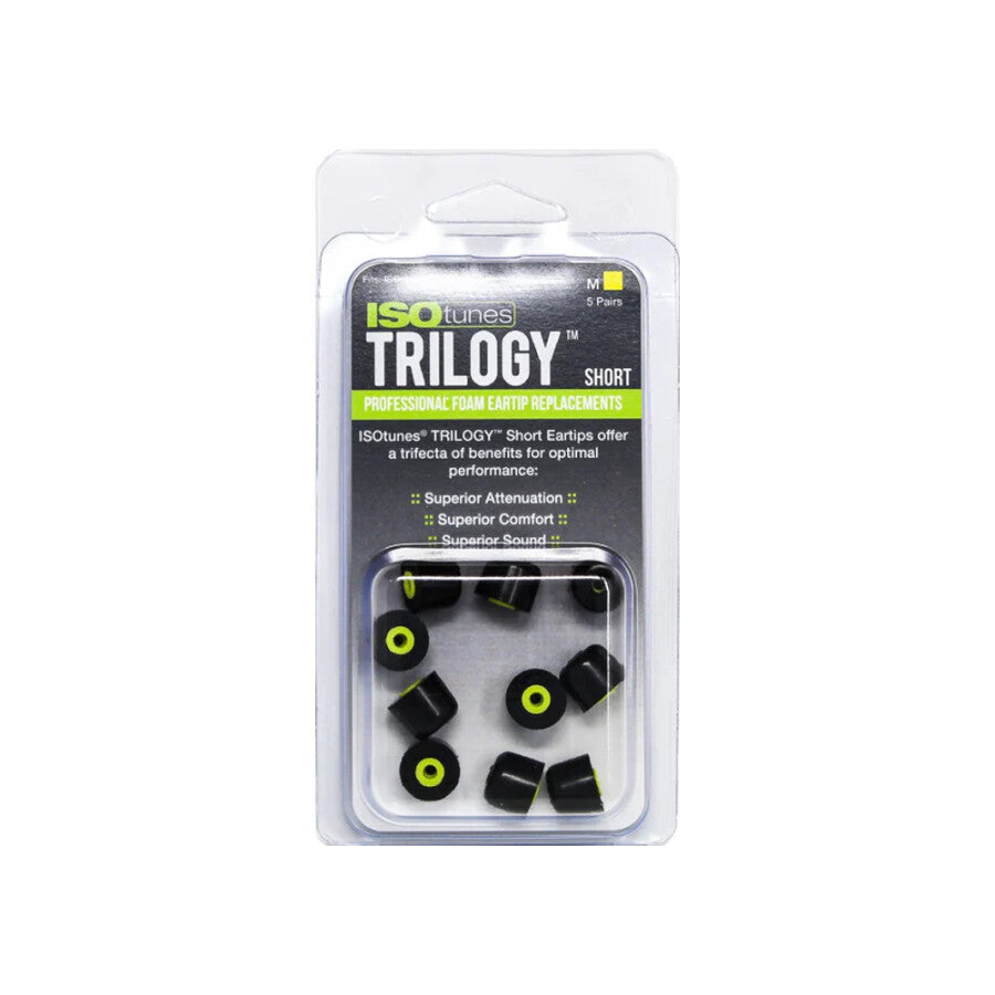 ISOTunes HP Advance/Caliber Trilogy Foam Tips Short/Yellow Core S p/5