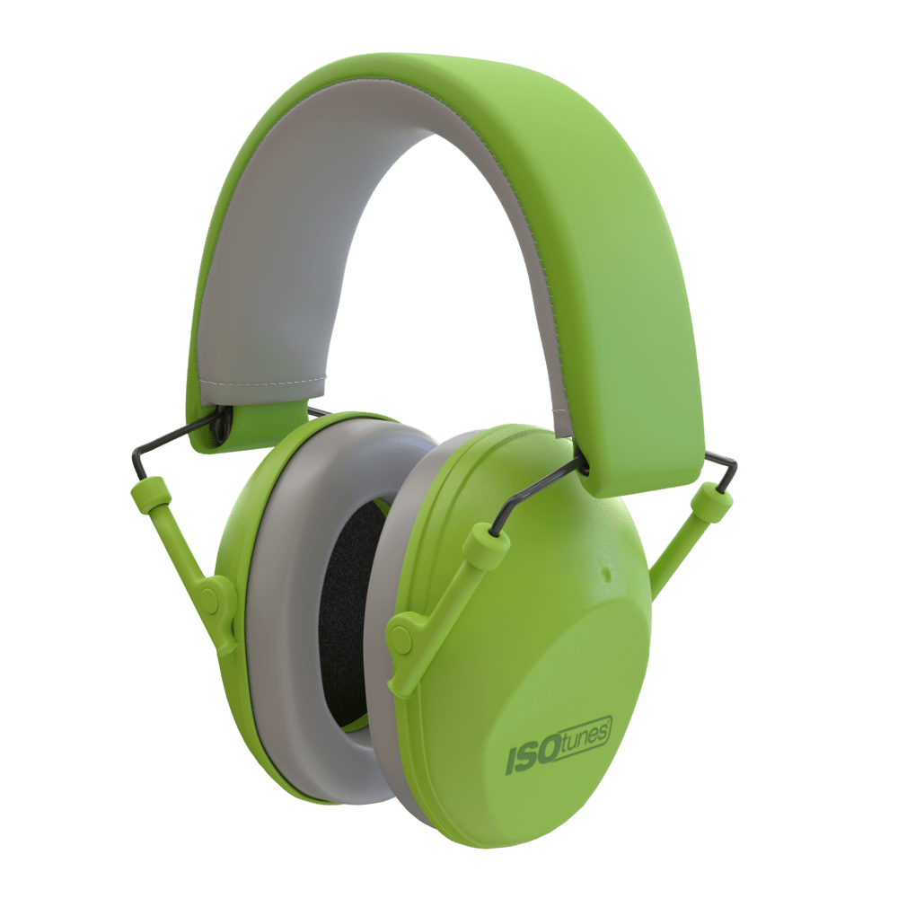 ISOTunes HP Junior Defender Green, Over Ear Hearing Protection