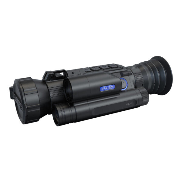 PARD SA62-45LRF Handheld Thermal Observation Camera with Laser Rangefinder. 640x512 pixels VOx UFPA, Pixel pitch 12 µm, NETD <25mk, 45mm lens, 3,5x Optical Magnification, 2,2/4,4/8,8/17,6x Digital Zoom, . Support WiFi, 1024*768 OLED Screen, 18650 Battery,