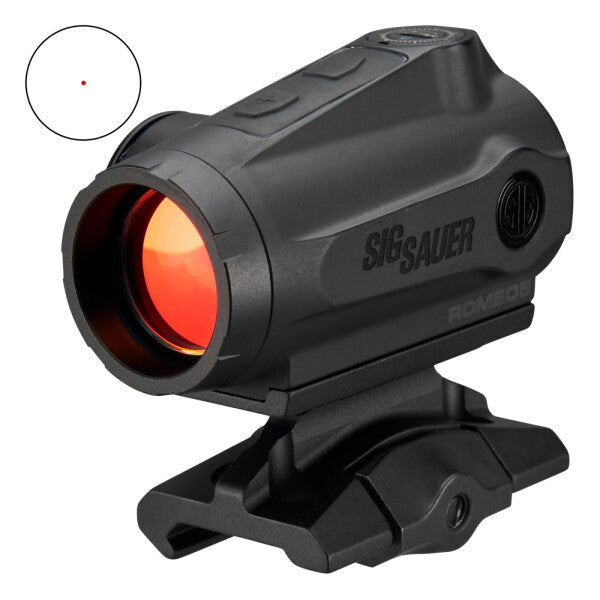 Sig Sauer RD Romeo5 GEN II 1x20, 1 MOA Red Dot, 0.5 MOA ADJ, 1.41 M1913 I-Beam, Black