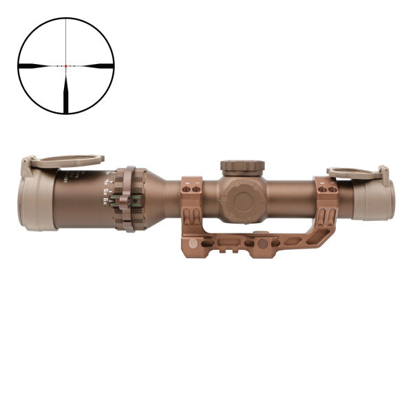 Sig Sauer Tango RS 6T Scope, 1-6x24mm, 30mm, SFP, FL-6 Illum Reticle, 0.2 Mrad, Capped Turret FDE, W/1.535 Alpha 4, SVPS Kit