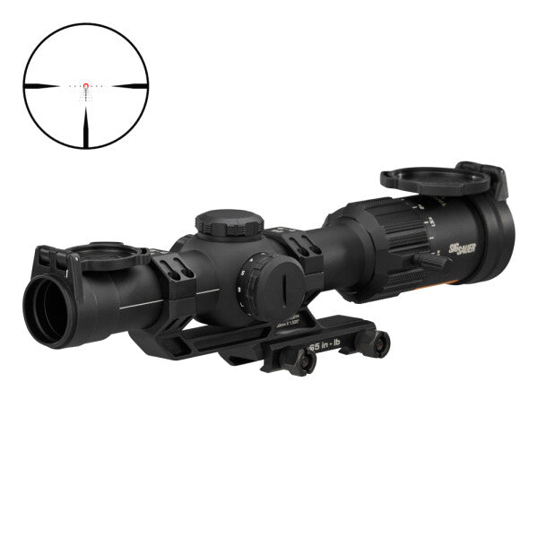 Sig Sauer RS Tango MSR, 1-6x24, 30mm, SFP, MSR BDC6 IR, 0.5 MOA, Capped Turret, Black w/ 1.535 MSR-Mount