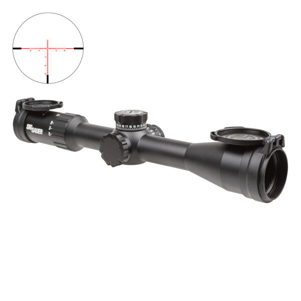 Sig Sauer RS Whiskey4, 4-16x44, 30mm, FFP, MOA Milling 2.0 IR, Locking 0.25 MOA Adjustment, Black