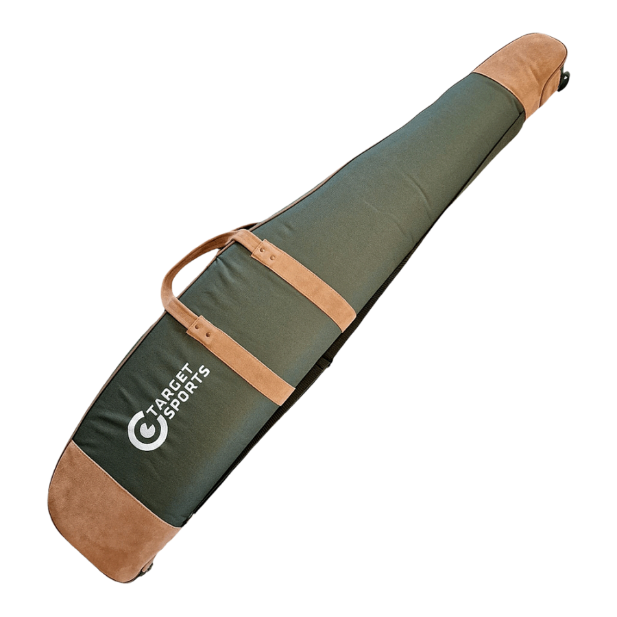 Target Sports GunBag 122x27cm Suede Cow Leather, Cordura, Egg Foam Lining, Green